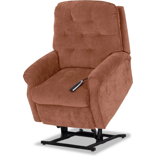Dori Zero Gravity Power Lift Chair in Tufted Copper Orange Fabric