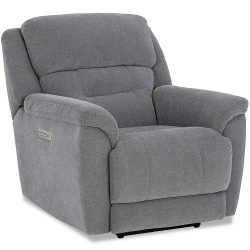 Knockout Triple Power Zero Gravity Recliner in Granite Grey Fabric