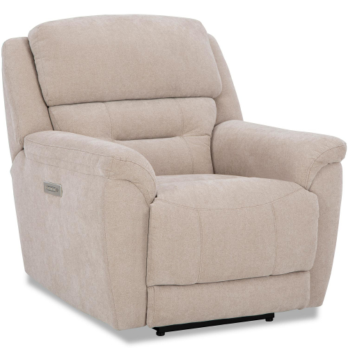 Knockout Triple Power Zero Gravity Recliner in Stone Tan Fabric