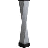 Torque Accent Floor Lamp in Ebony Finish Wood & Silver String