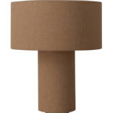 Moonlight Table Lamp in Beige Woven Burlap