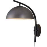 Domus Wall Sconce in Gunmetal & Matte Black Steel