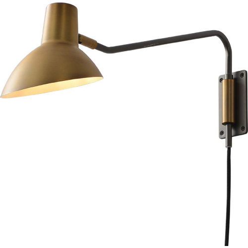 Swing Wall Light in Gunmetal & Brushed Brass