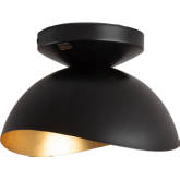 Luna Bella Flush Mount Ceiling Light in Black, Weathered Brass & Gold Leaf