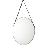 Aurora 36" Round Backlit LED Wall Mirror on Chrome