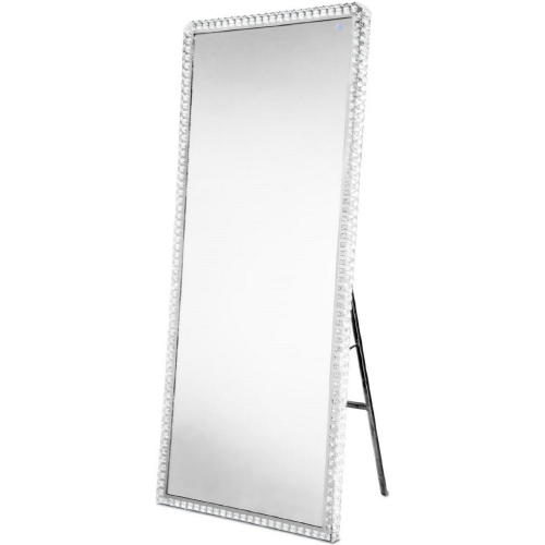 Marilyn 71" Illuminated Leaner Floor Mirror in Chrome