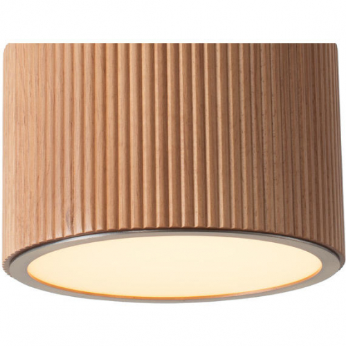 Tambo Accent Table Lamp in Natural Ash Finish, Weathered Brass & White Linen