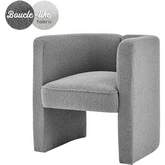 Ariela Accent Arm Chair in Gray Boucle Fabric