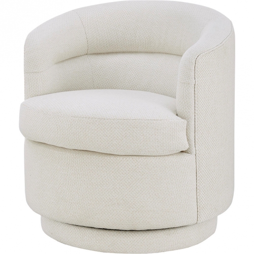 Rachel Swivel Accent Arm Chair in Beige Fabric