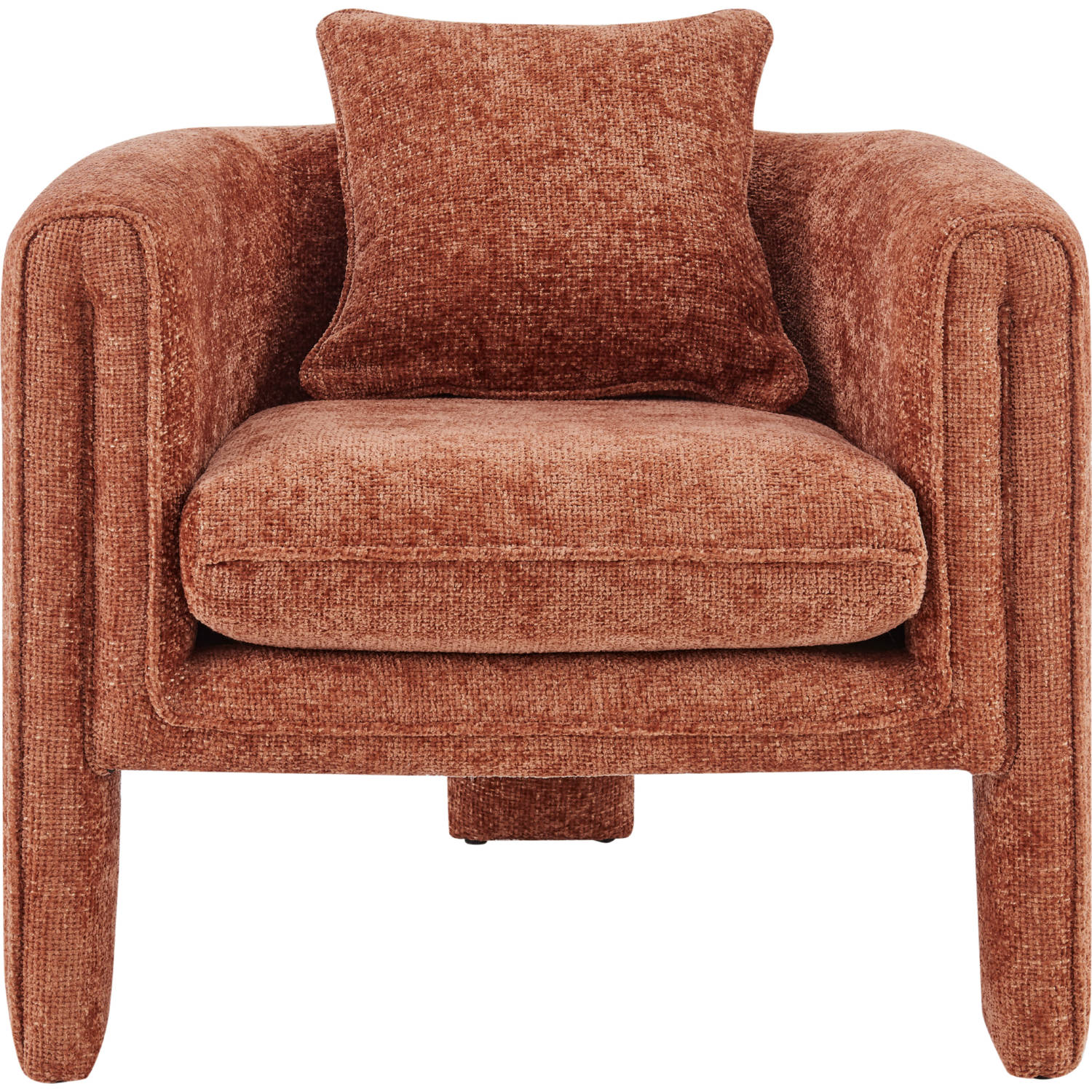 NPD 1250066-634 Heidi Accent Arm Chair in Grenada Terracotta Fabric