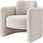 Deryll Accent Arm Chair in Grenada Cream Fabric