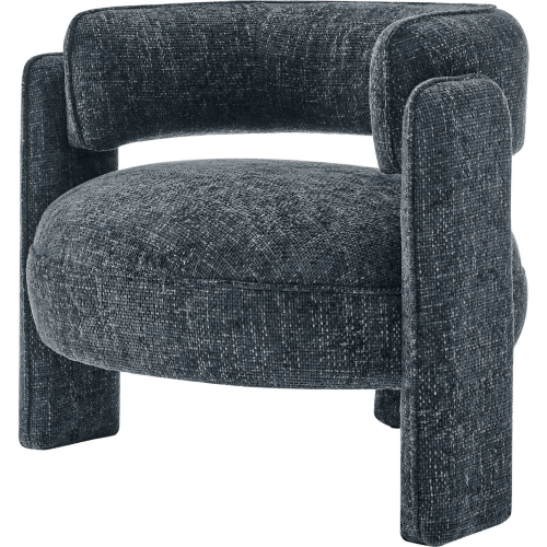 Rebecca Accent Arm Chair in Grenada Charcoal Gray Fabric