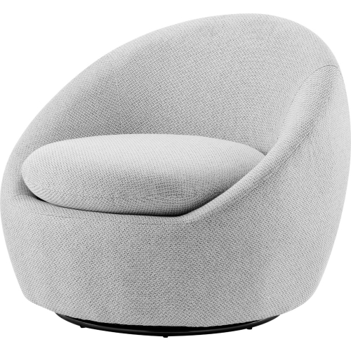 Adelmo Swivel Accent Chair in Gray Fabric