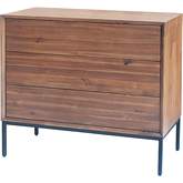 Hathaway 3 Drawer Chest in Mindi Wood on Black Steel