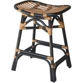 Damara Rattan Counter Stool in Natural & Black