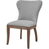 Dorsey Dining Chair in Gray Fabric & Driftwood (Set of 2)