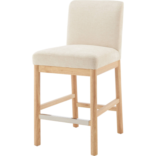 Bloomfield Counter Stool in Santana Cream Fabric & Natural Wood