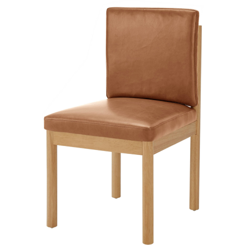 Melvin Dining Chair in Chocolate Brown Leatherette (Set of 2)