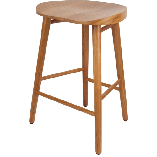 Monti Counter Stool in Natural Finish Mindi Wood