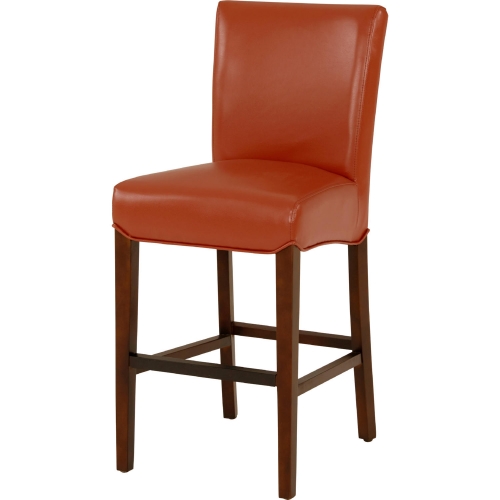 Milton Counter Stool in Pumpkin Bonded Leather on Wenge Birch Legs