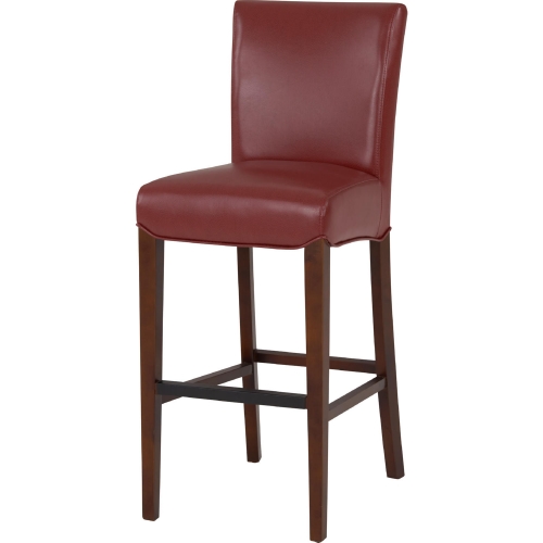 Milton Counter Stool in Pomegranate Bonded Leather on Wenge Birch Legs