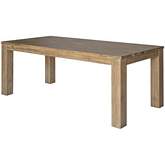 Bedford 75" Rectangular Dining Table w/ Square Legs in Brushed Smoke Solid Acacia Wood