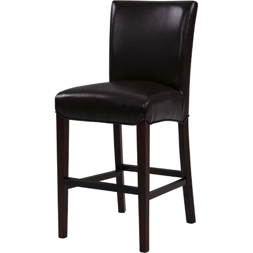 Milton Counter Stool in Coffee Bean Bonded Leather on Wenge Birch Legs