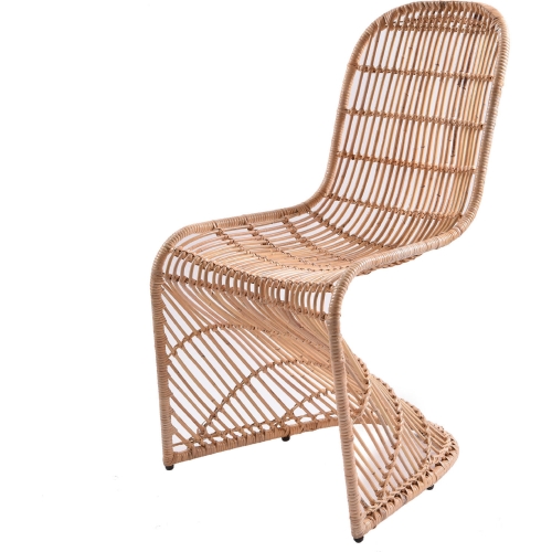 Groovy Rattan Chair in Natural (Set of 2)