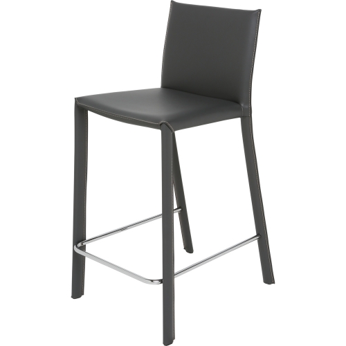 Bridget Counter Height Stool in Grey Leather