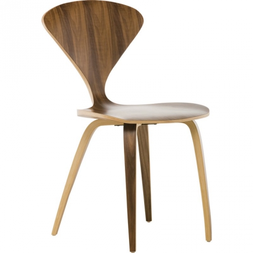 Satine Stackable Dining Chair in Walnut