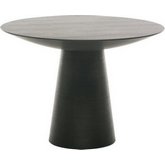 Dania Large Round 62" Dining Table in Black Oak