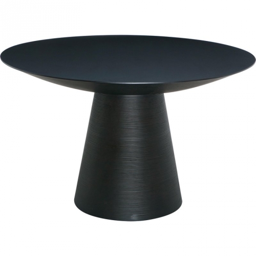 Dania Medium Round 47" Dining Table in Ebony Oak