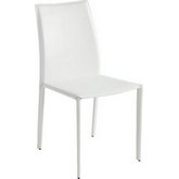 Sienna Dining Chair in White Top Grain Leather