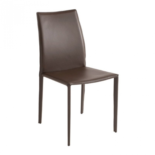 Sienna Dining Chair in Brown Top Grain Leather