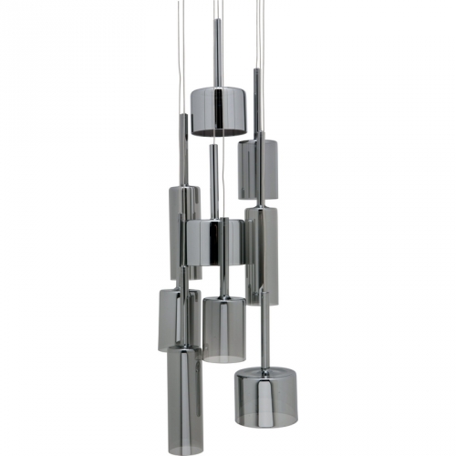 Virginia Pendant Lamp in Smoked Grey Glass