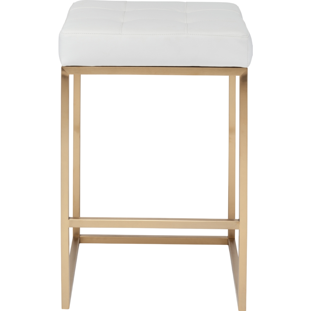 chi counter stool white and gold