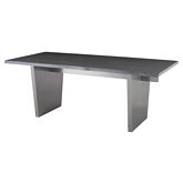 Aiden 78" Dining Table in Oxidized Grey & Brushed Graphite Stainless