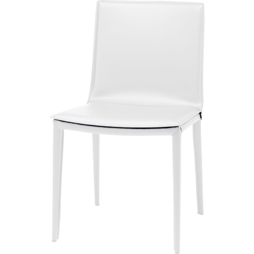 Palma Dining Chair in White Leather