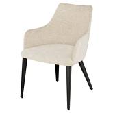 Renee Dining Chair in Shell Fabric on Black Steel