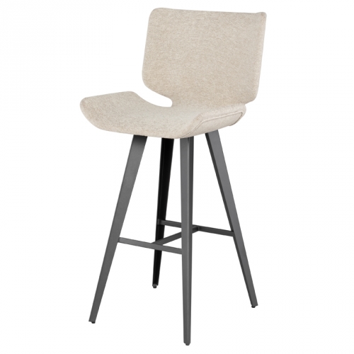 Astra Bar Stool in Shell Fabric on Titanium Steel