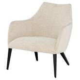 Renee Accent Chair in Shell Fabric on Black Steel