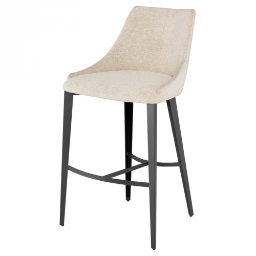 Renee Bar Stool in Shell Fabric on Titanium Steel