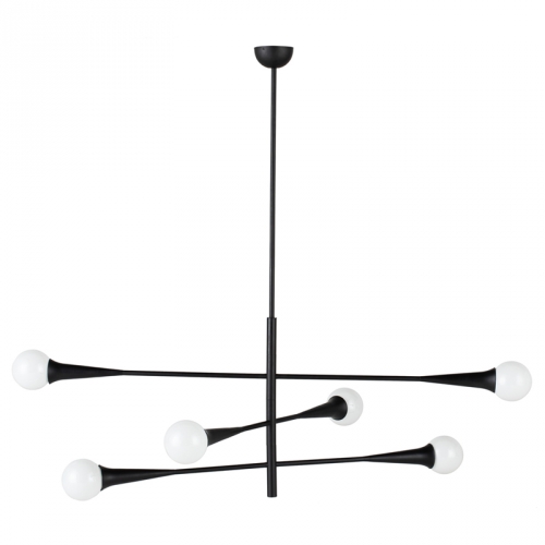 Orion 3 Ceiling Pendant Light in Matte Black Steel