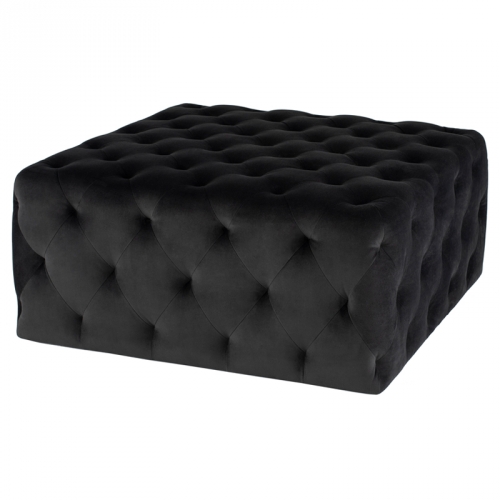 Tufty 38" Ottoman in All Over Tufted Shadow Grey Fabric