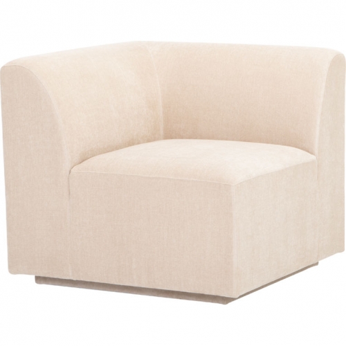 Lilou Left Corner Sectional Sofa Unit in Almond Fabric