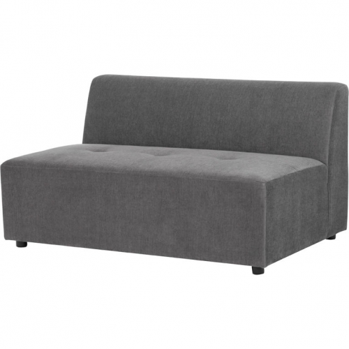 Parla Armless Loveseat Sectional Sofa Unit in Cement Fabric