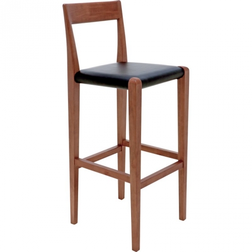 Ameri Counter Height Stool in Black Leather