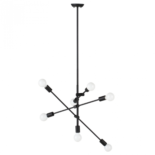 Byron Ceiling Pendant Light in Black Steel