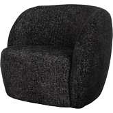 Selma Accent Chair in Salt & Pepper Boucle Fabric