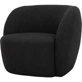 Selma Accent Chair in Licorice Boucle Fabric